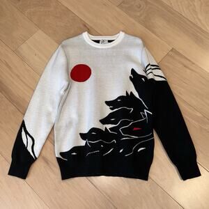 Saiyre Blood Moon Wolves Sweater Long Sleeve Size Small